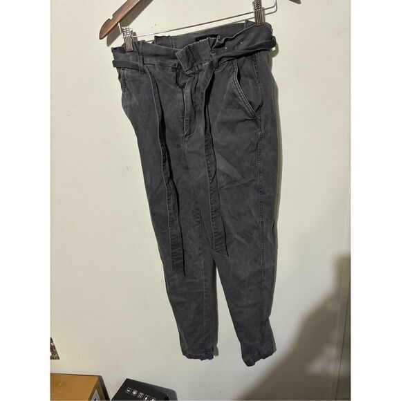 Express Women's Size 4R Regular High Rise Stretch Charcoal Grey Mom Pants - Picture 1 of 6